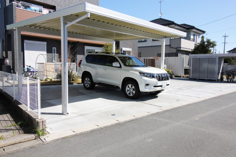 使いやすいコンクリートの駐車場　-浜松市 I様邸-